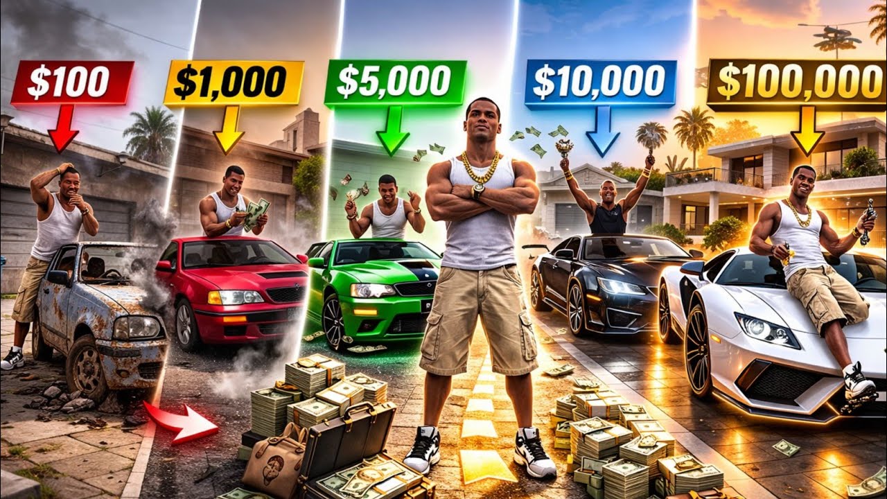 Franklin Turns $100 Garbage Car Into $10,000 Supercar | GTA 5 