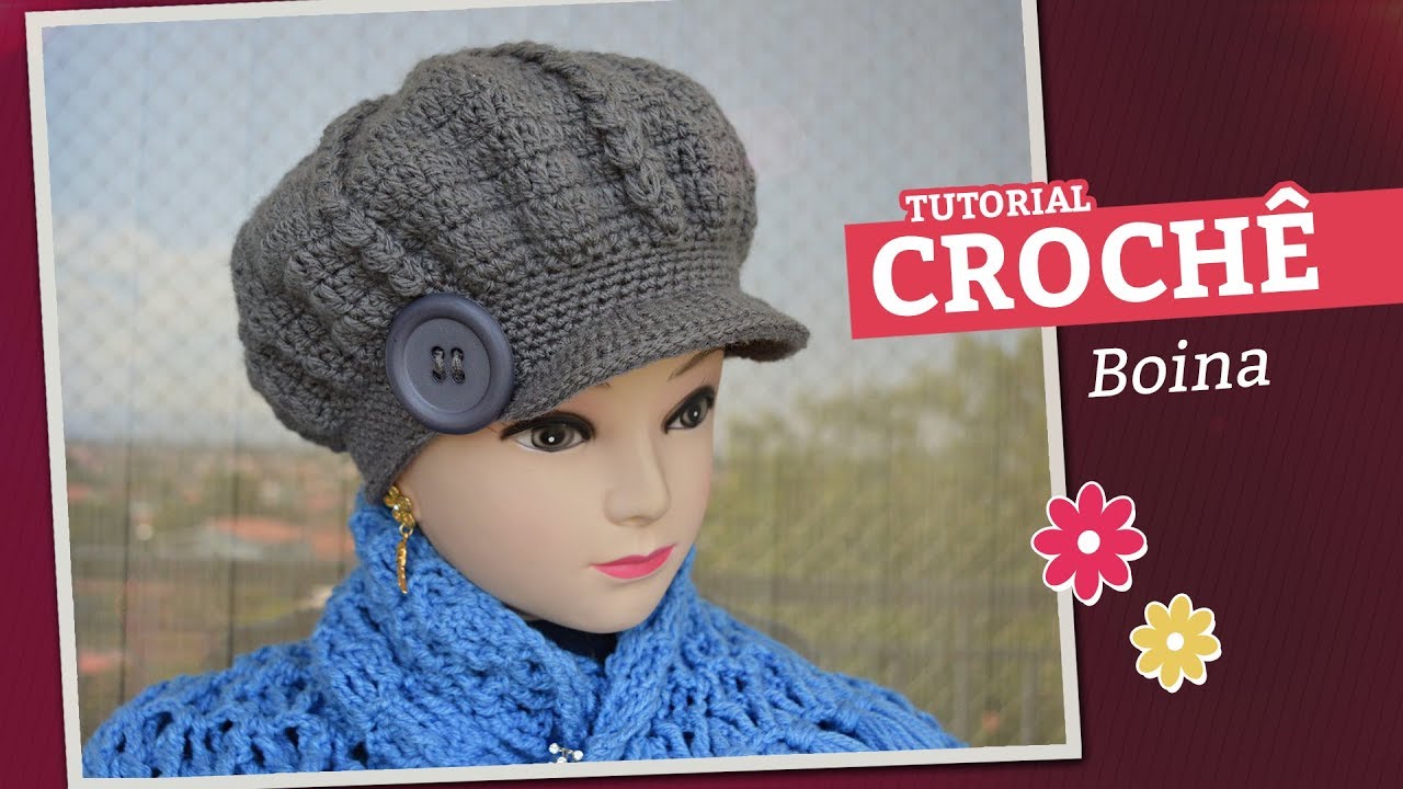 Tutorial - Boina de crochê