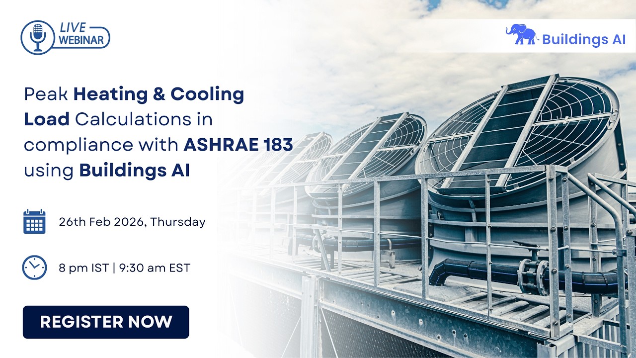 Peak Heating and Cooling Load Calculations in compliance with ASHRAE 183 using Buildings AI