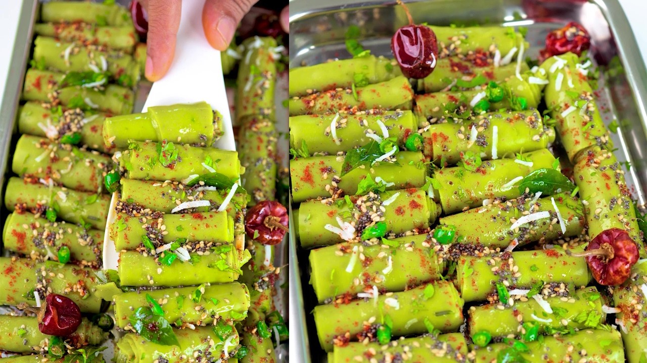 ये एक ट्रिक से खांडवी हरबार परफेक्ट बनेगी, Palak Khandvi Recipe, Gujarati Khandvi Recipe, Patudi