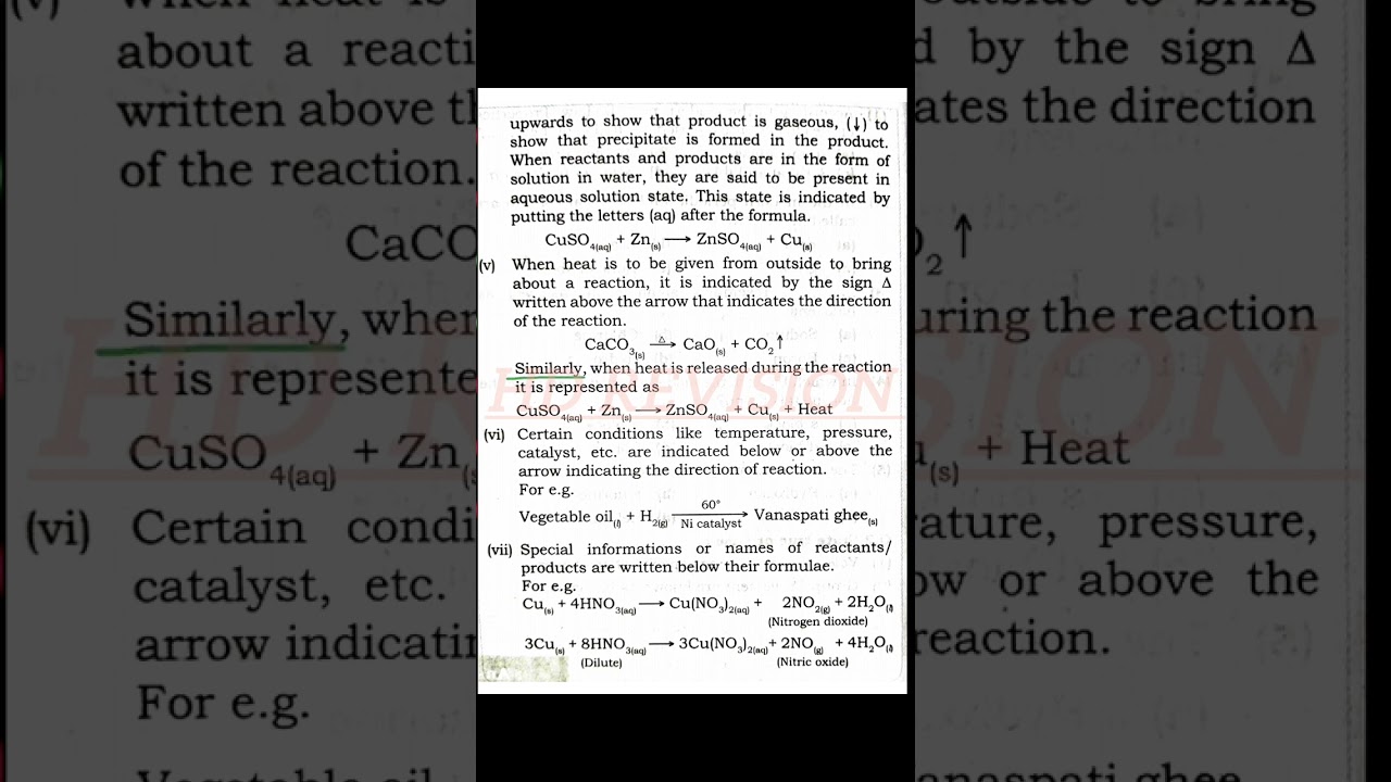 X sci 1 L3 chemical reaction #chemistry #education #revision HD revision 