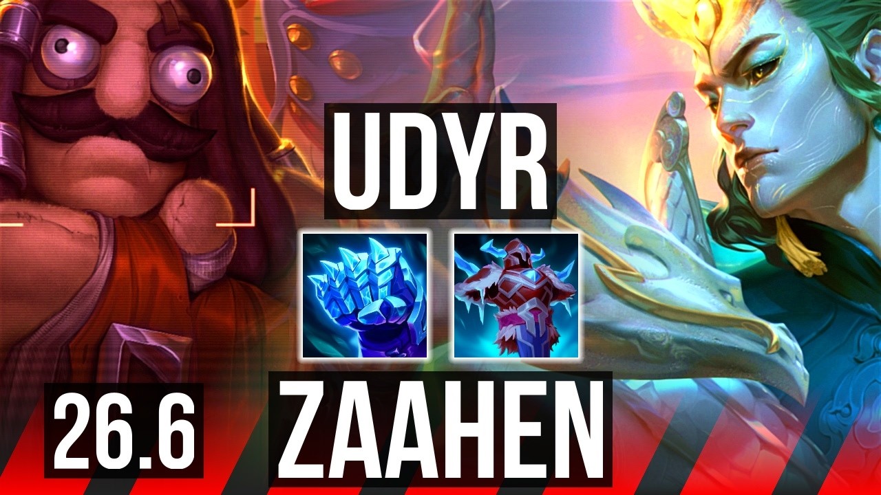 UDYR vs ZAAHEN (TOP) | Perfect KDA: 5/0/6 | KR Challenger | 26.6