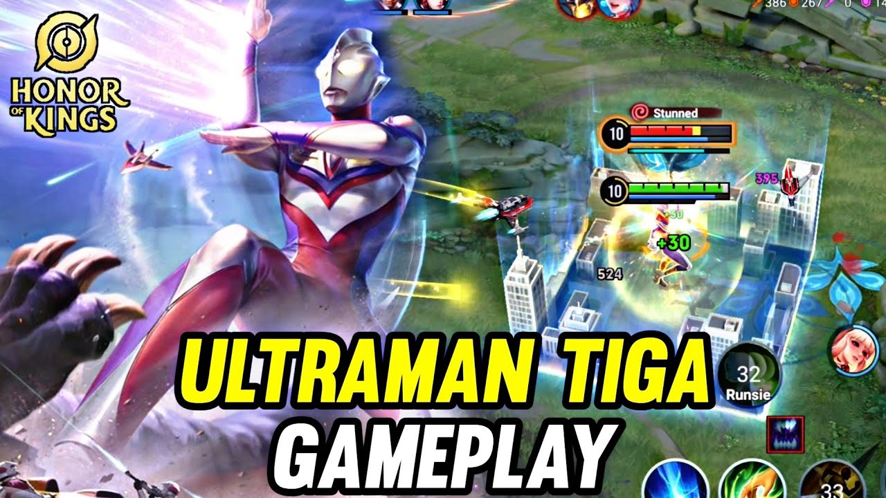 HOK : NEW SKIN MOZI X ULTRAMAN TIGA GAMEPLAY - HONOR OF KINGS
