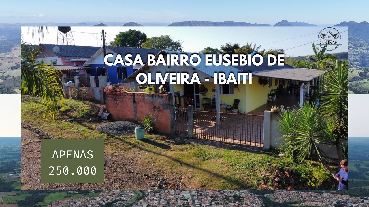 CASA NO BAIRRO EUS&Eacute;BIO DE OLIVEIRA IBAITI PR R$ 250 MIL REAIS
