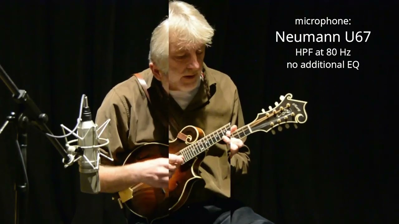 K&K pickup in a Mowry F5 mandolin - mic/pickup comparison