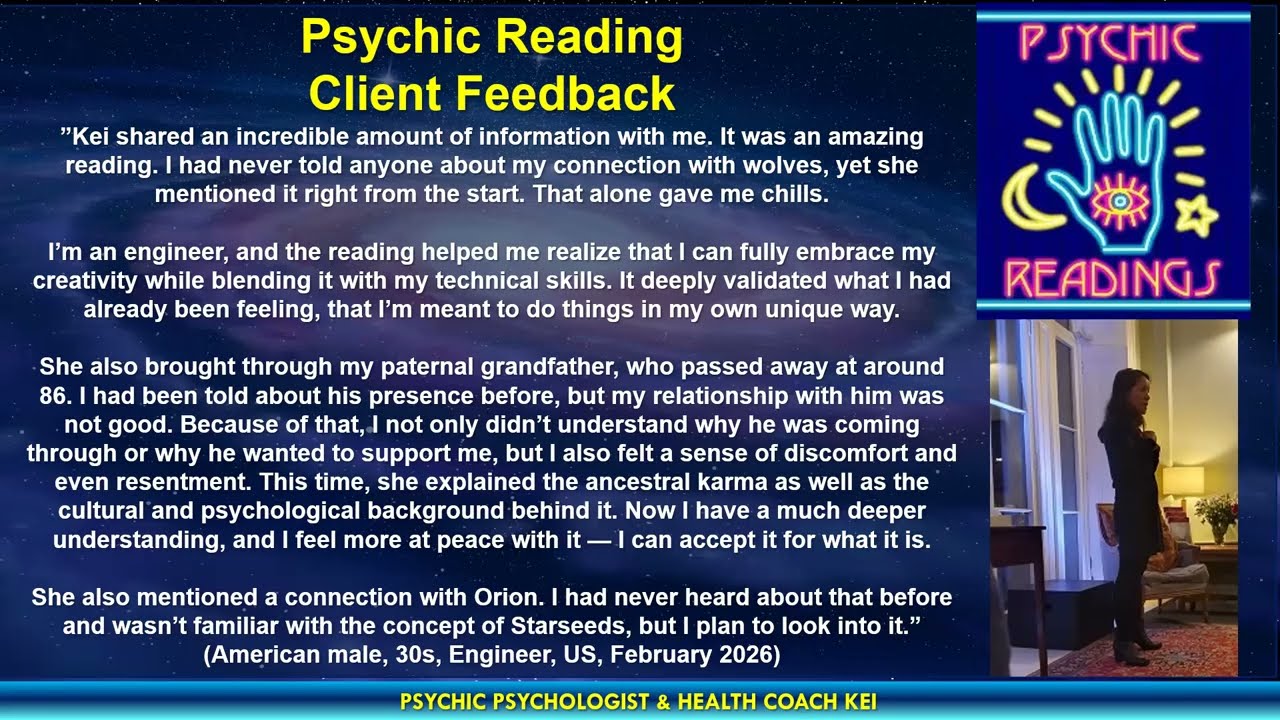 【Psychic Reading Client Feedback】 ”I had never told anyone about my connection with ...''