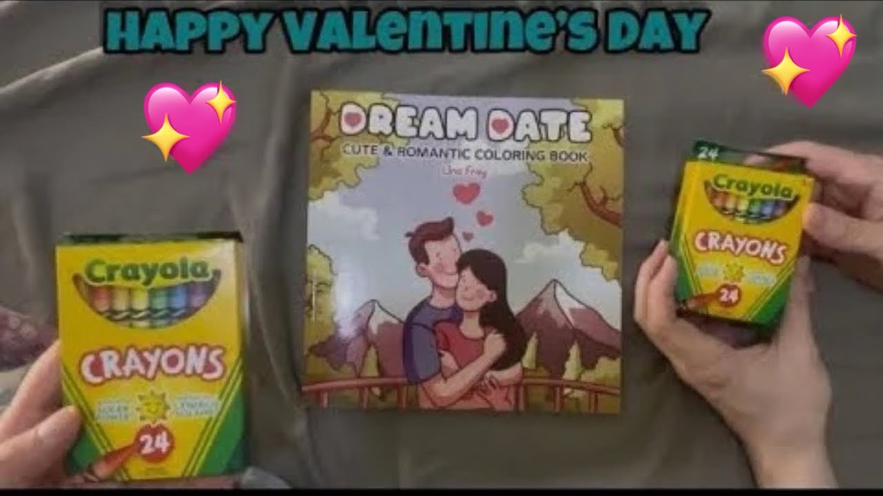 ASMR Coloring (Page Turning) with my Husband Colouring Sounds A Valentine’s Day Coloring together 