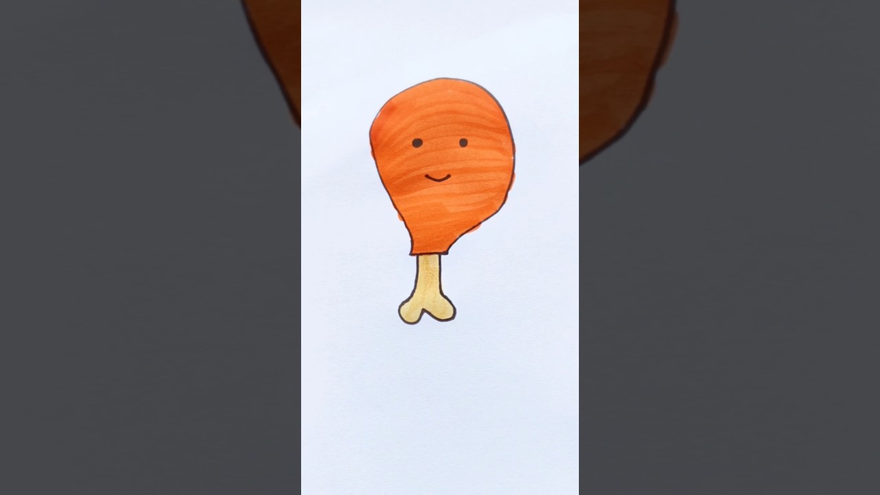Chicken 🍗 drawing for kids #chicken #art #drawing #viralvideo #shorts @pipafuntv