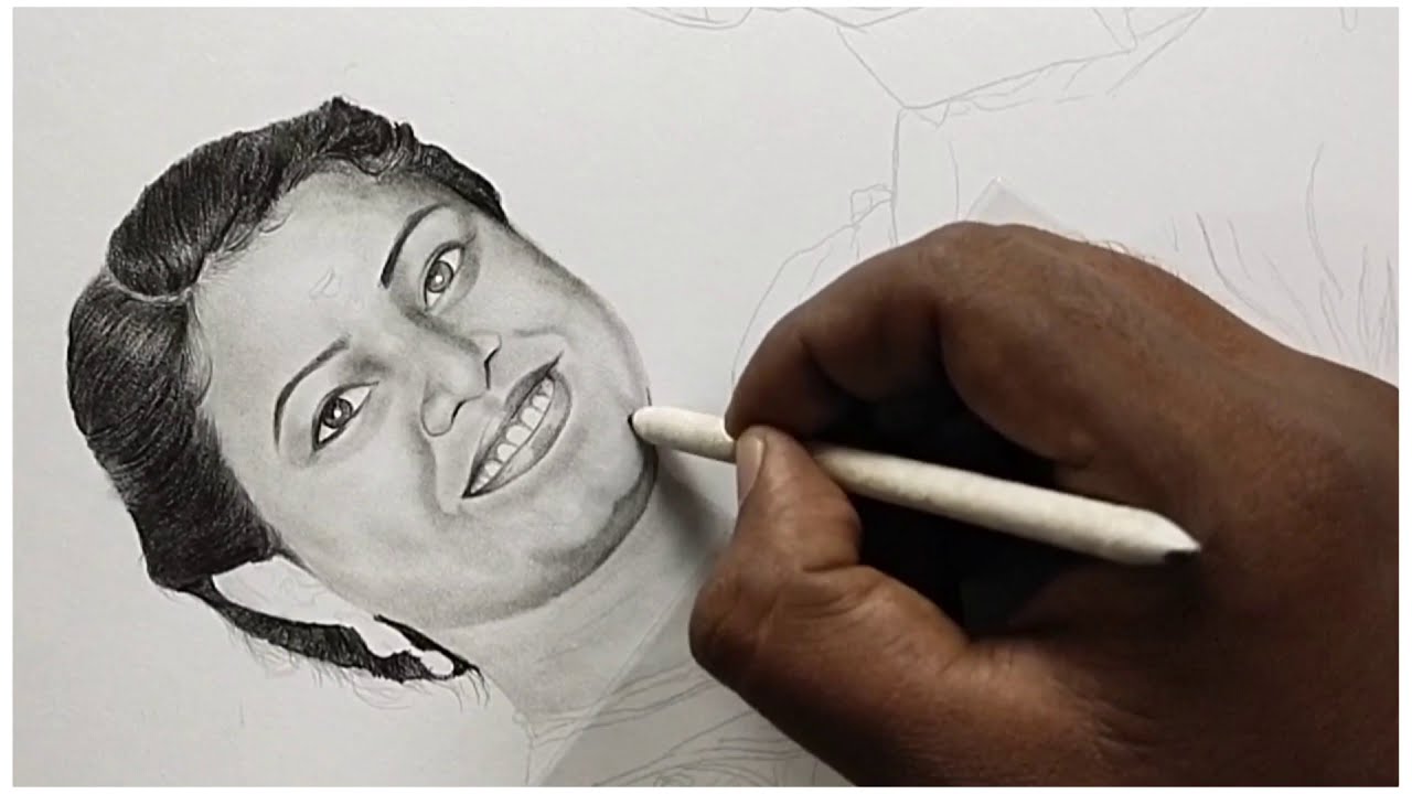 how to do smooth shade in face/ Pencil portrait/ Drawing tutorial in Tamil Chandru