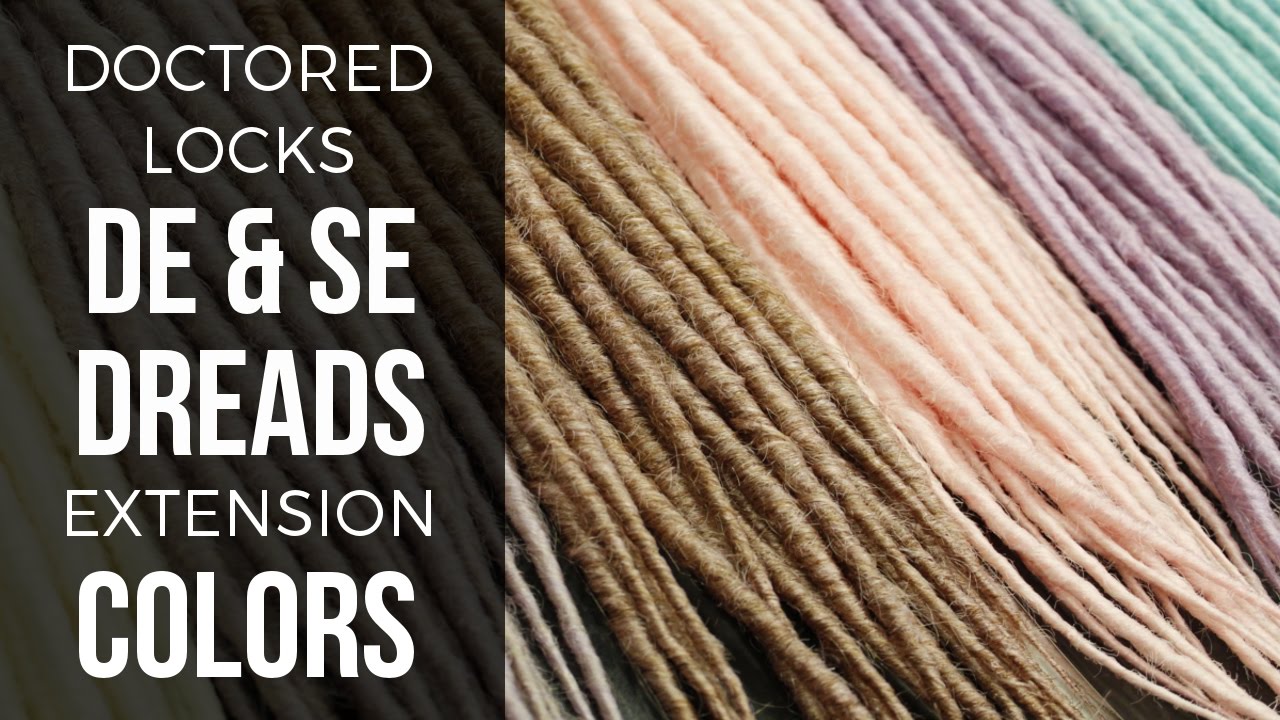 DE & SE Backcombed Synth Dreads Extensions Color Comparison Doctored Locks - DoctoredLocks.com