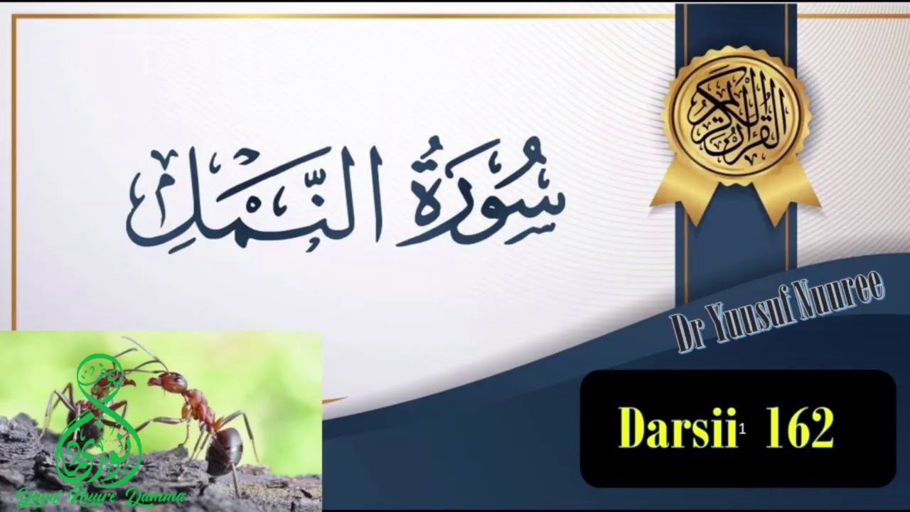 162 Tafsiira Qur'aanaa Suuraa Namli 27-55