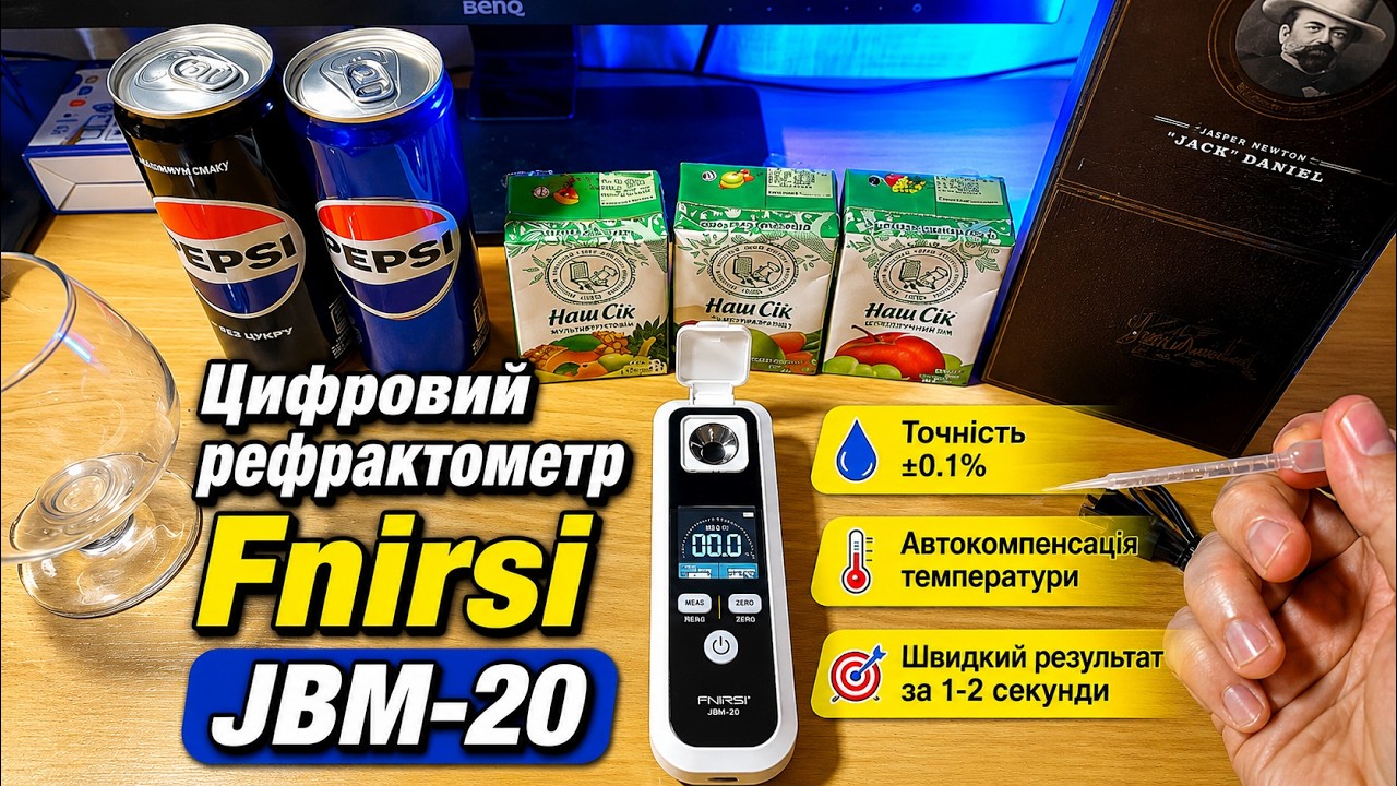 Огляд цифрового рефрактометра Fnirsi JBM-20