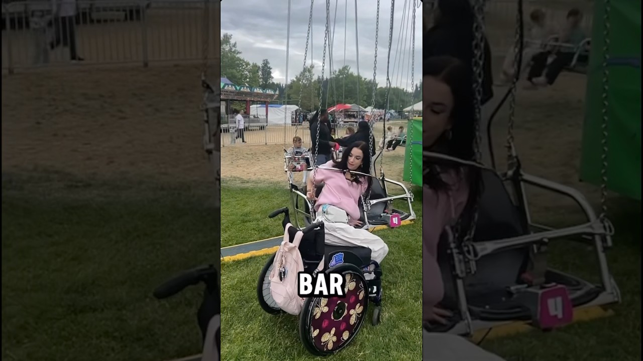 How I TRANSFER onto the Swings Ride as a PARAPLEGIC?!😱♿️💪👀#viral #para #funny #trending #shorts