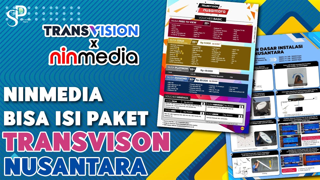 Aktivasi Receiver Ninmedia Bisa Isi Paket Transvision Nusantara! | Siaran Lokal Lengkap Di Parabola