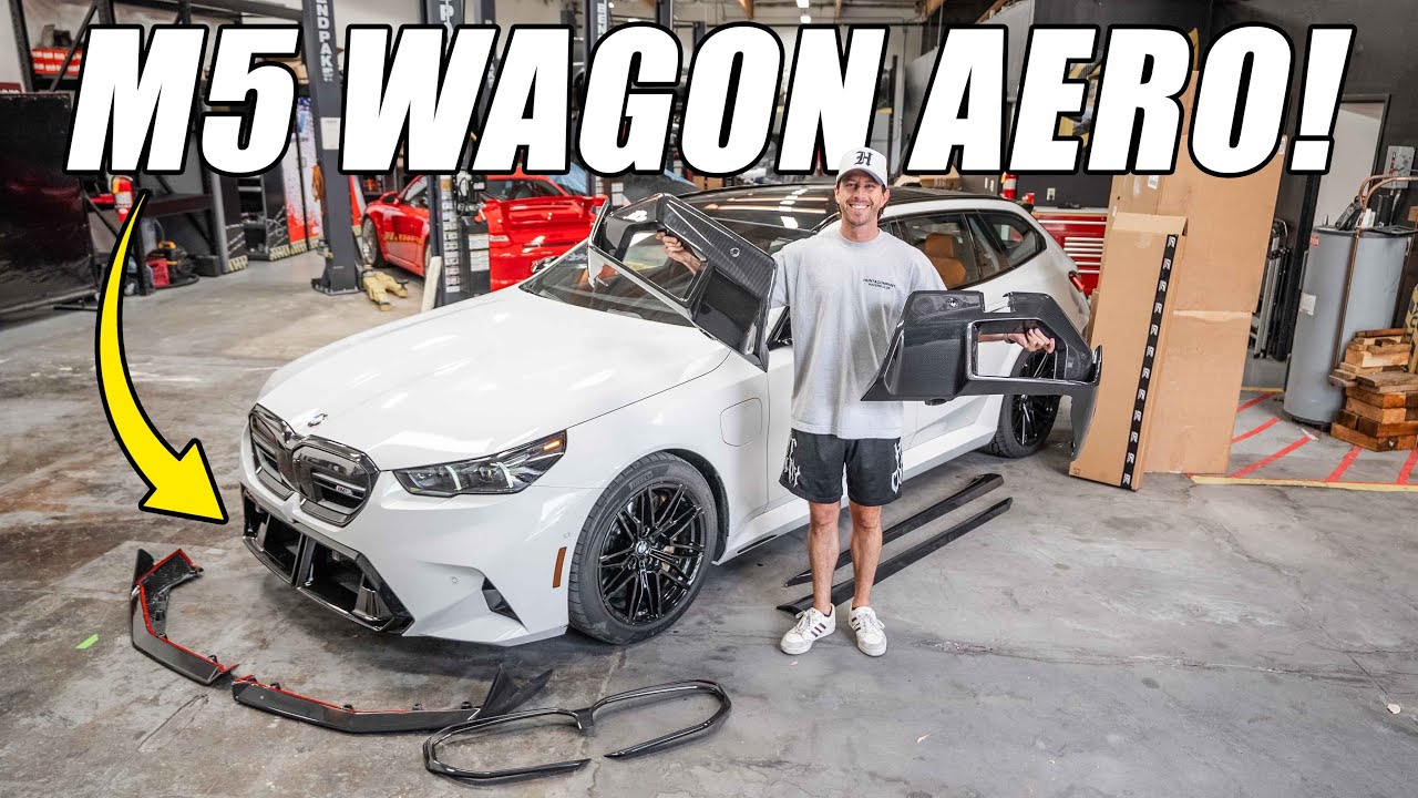 BMW M5 WAGON CARBON BODYKIT INSTALL!
