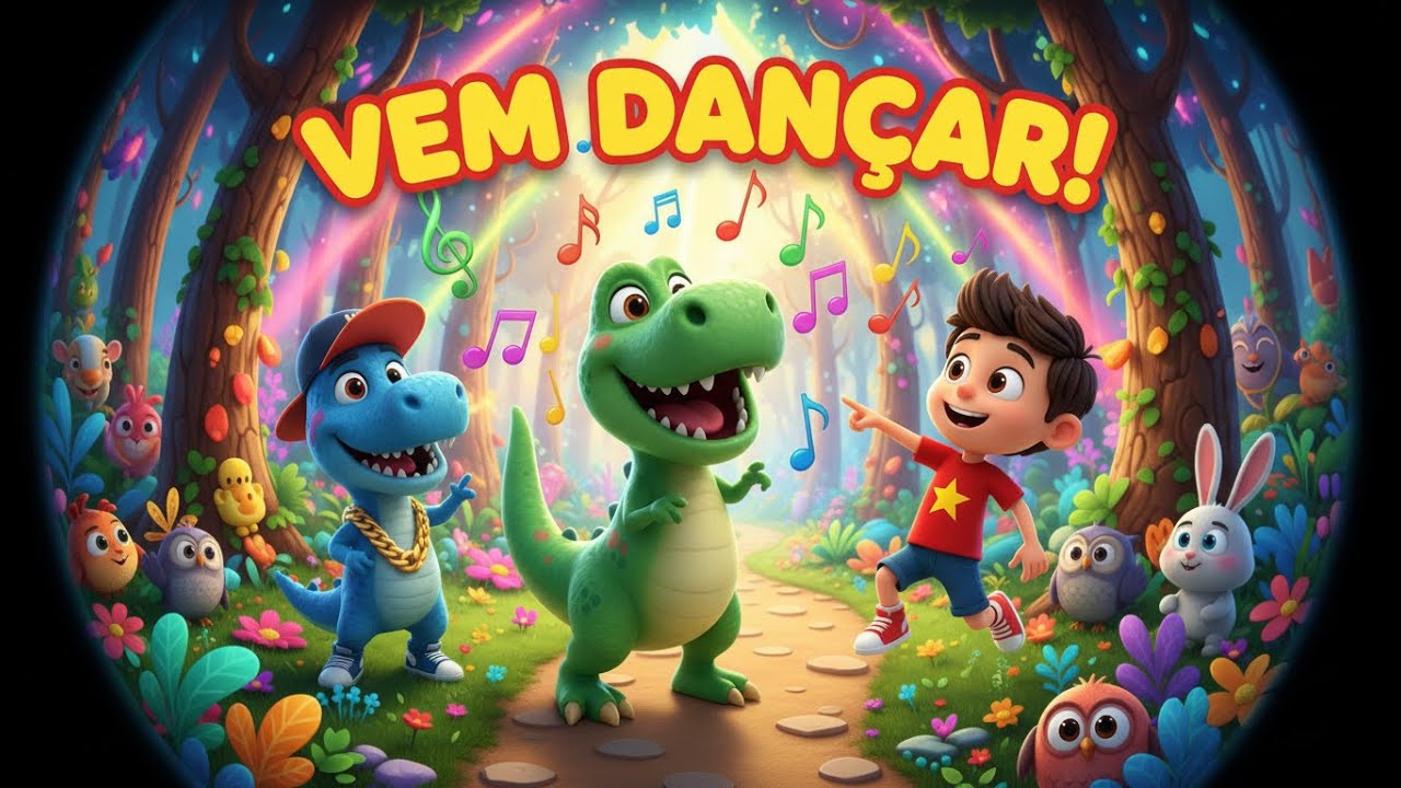 Dino Téo e a Dança do Gigante 🦖 (Quem Criou o Dinossauro?) | Música Infantil Cristã