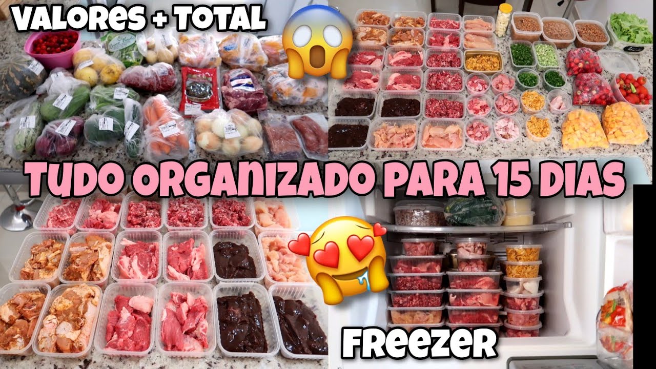 Organização da Alimentação para mais de 15 Dias |Compras Com Valores e VALOR TOTAL$ Colheita e Mais