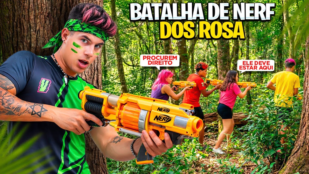 FIZ A MAIOR BATALHA DE NERF DA V-CLÃ *quem venceu?