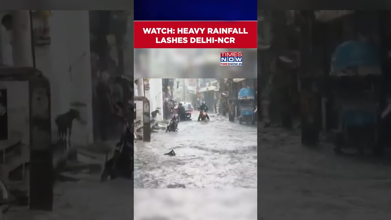 Delhi Weather: Heavy Rain Lashes National Capital, IMD Issues Red Alert #shorts