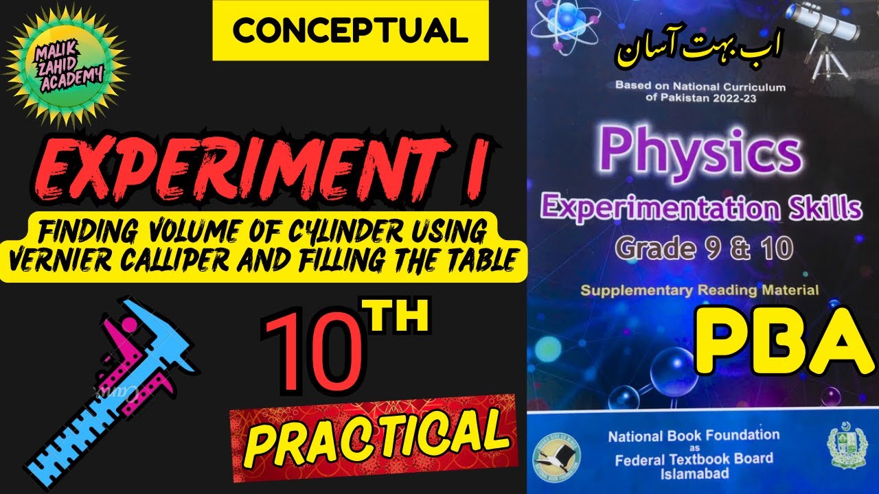 Experiment 1 | Measuring Length,  Diameter And Volume Of A Solid Cylinder   Using Vernier Calliper