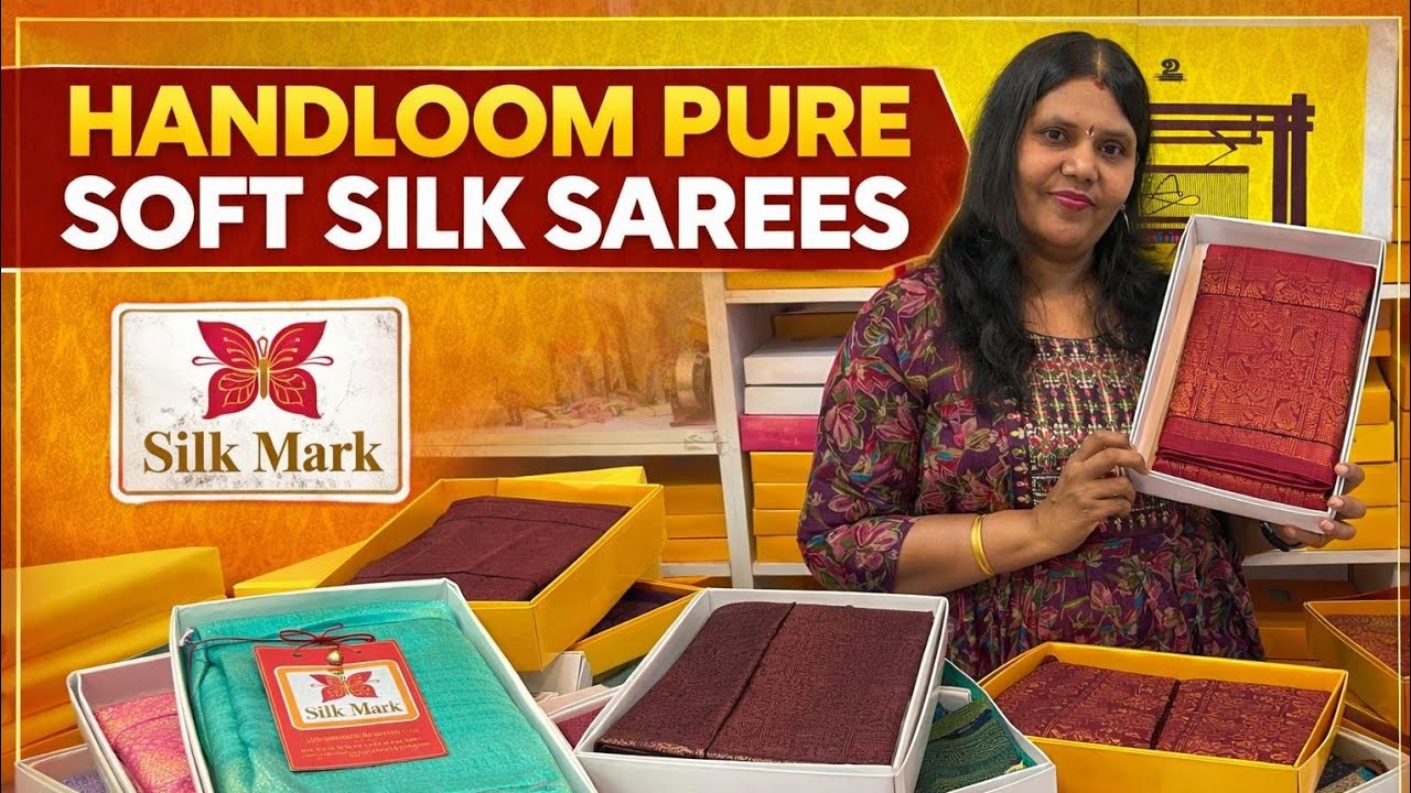 🦋 Silk Mark Pure Soft Silk Sarees 💫 | Premium Handloom Collection