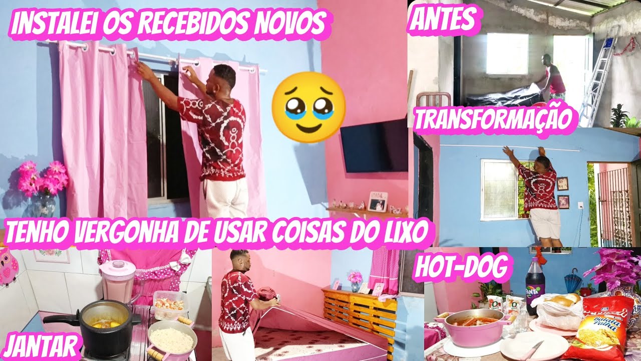 TENHO VERGONHA DE USAR COISAS DO LIXO/INSTALEI OS RECEBIDOS/TUDO LINDO/FIZ HOT-DOG /JANTAR SIMPLES