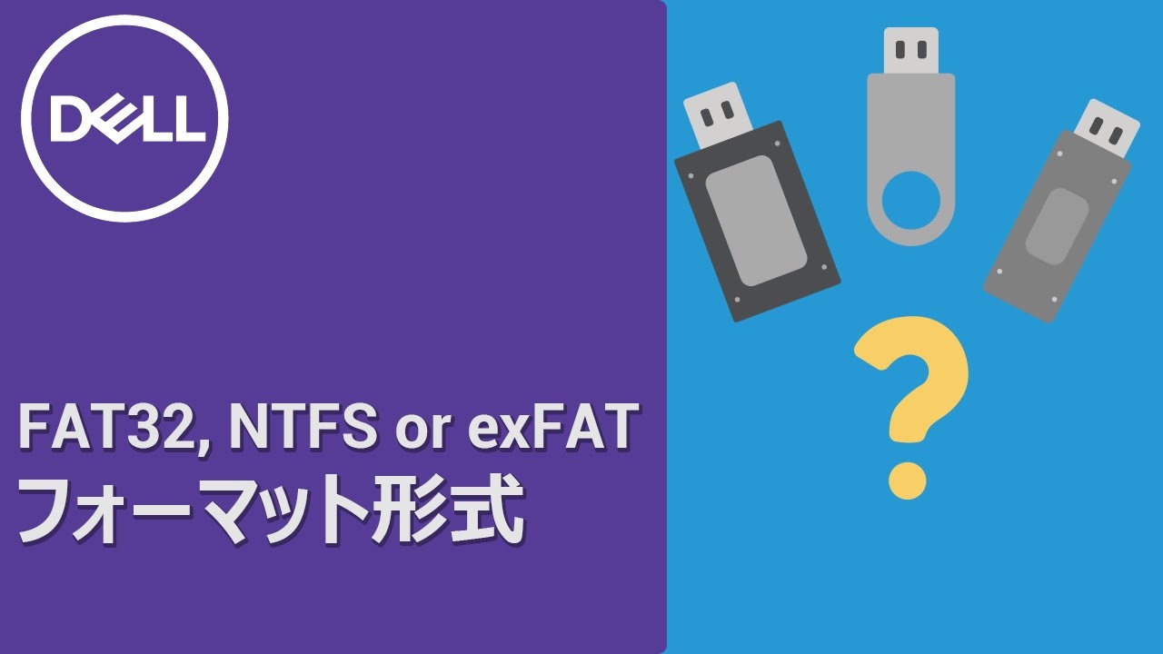 FAT32, exFAT, NTFS フォーマットについて