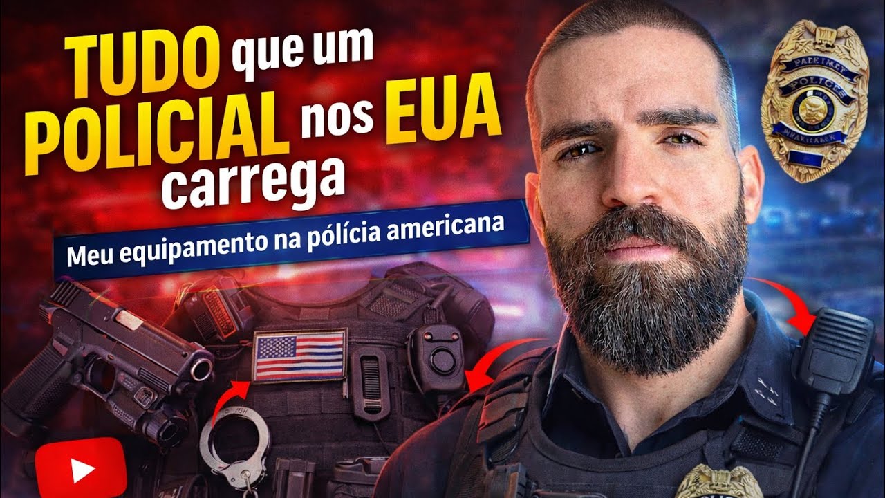Meus Equipamento como Policial nos EUA (Colete + Cinto) 