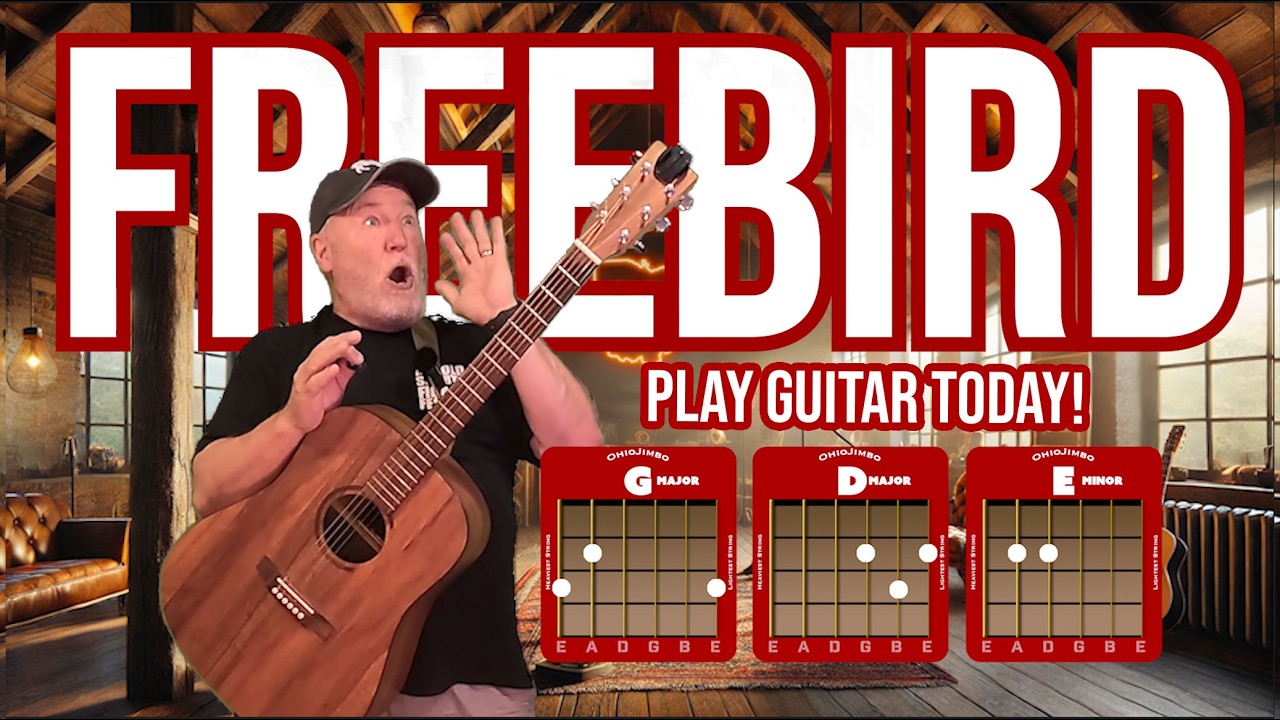 Learn to Play FREEBIRD (The Easy Way!) | Beginner Guitar Lesson with Just a Few Chords