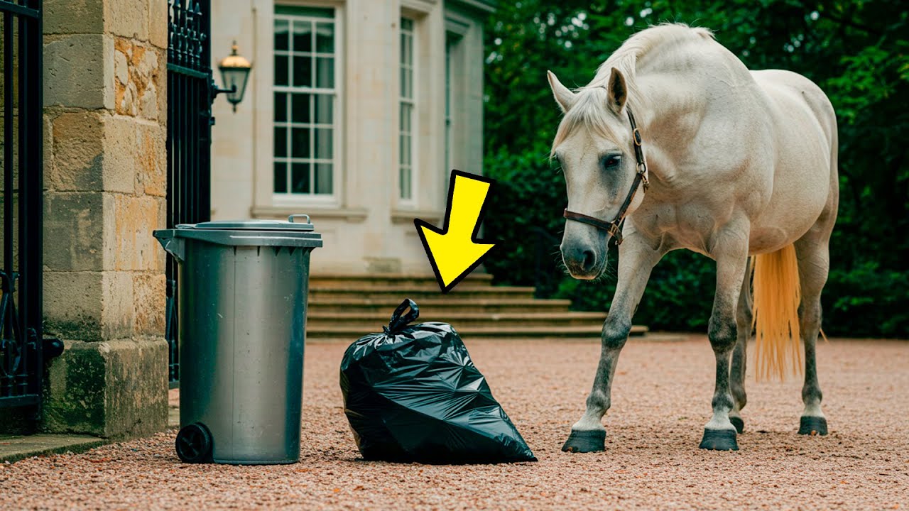 HOMEM RICO JOGA um SACO PRETO no LIXO, mas o CAVALO ficou em CHOQUE QUANDO CHEGOU PERTO…