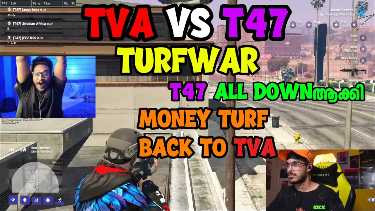 TVA💖vs T47TURF WAR(MONEY TURF BACK TO TVA)T47 ALL DOWN ആയി #eaglegaming