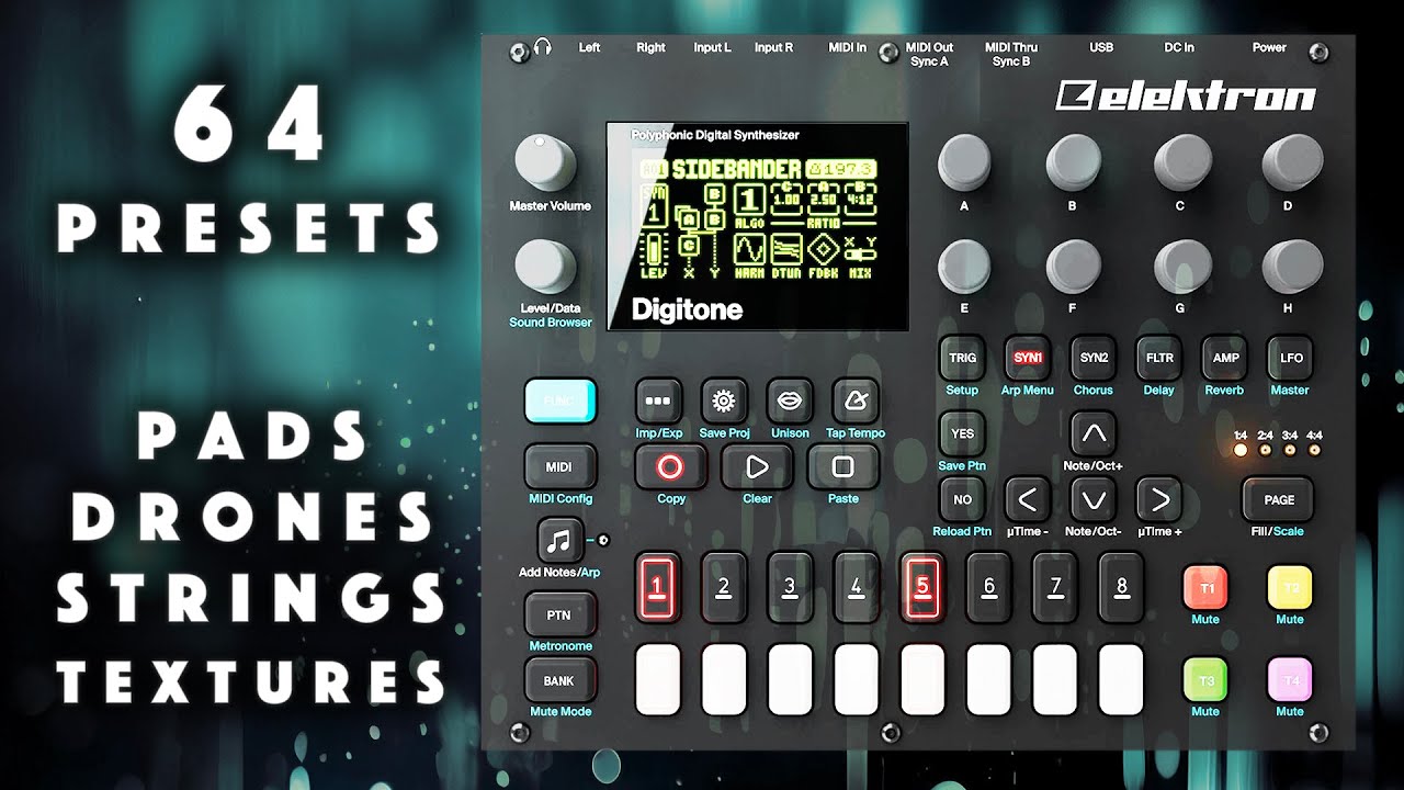 Elektron Digitone: 64 Ambient Presets: Pad, Texture, Drone