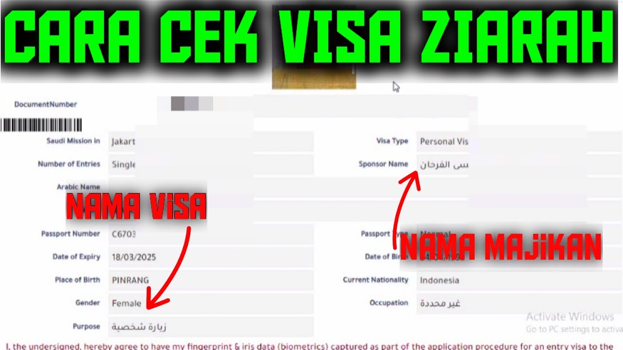 CARA TKI TKW CEK VISA ZIARAH ARAB SAUDI
