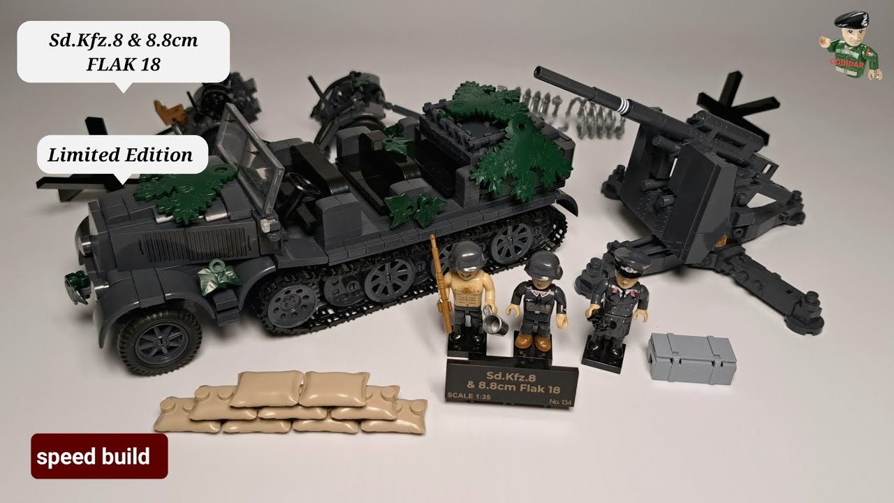 Sd.Kfz. 8 & 8.8cm FLAK 18 - Limited Edition ( COBI 3139 )  #cobi #bricks 