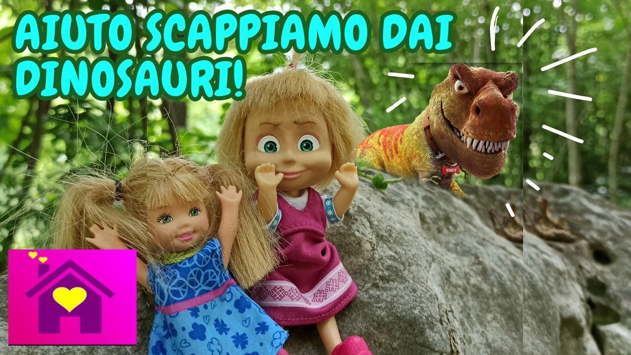 scappiamo dai dinosauri !!🦖🦕/le avventure di Masha