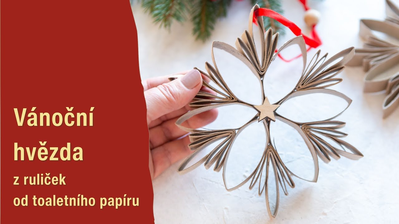 DIY návod: Jak vyrobit vánoční hvězdu z roliček od toaletního papíru