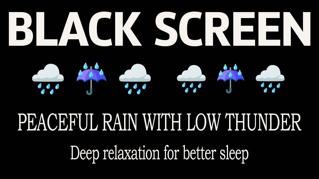Black Screen | Heavy Rain and Thunder for Deep Sleep and Anxiety Relief