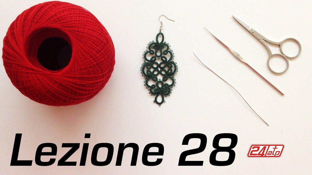 Chiacchierino Ad Ago - 28˚ Lezione Orecchino Con Schema Schemi Bijoux Tutorial Tatting Pattern