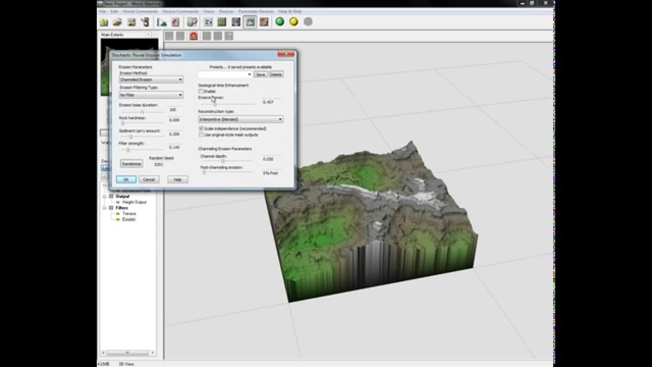 Create a Terrian Height and Splat Map in World Machine