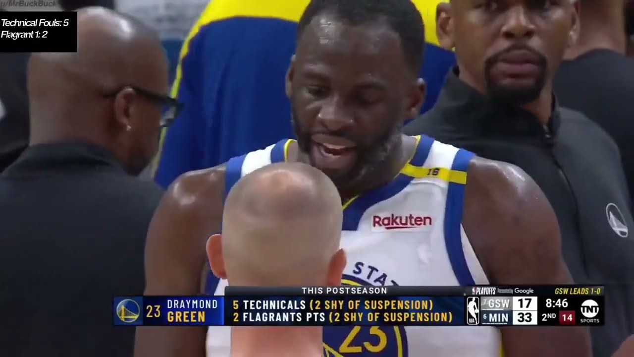 Every Draymond Green Technical and Flagrant Foul in the 2025 NBA Playoffs...