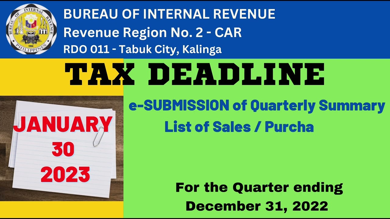 Tax Deadline📌 January 30, 2023