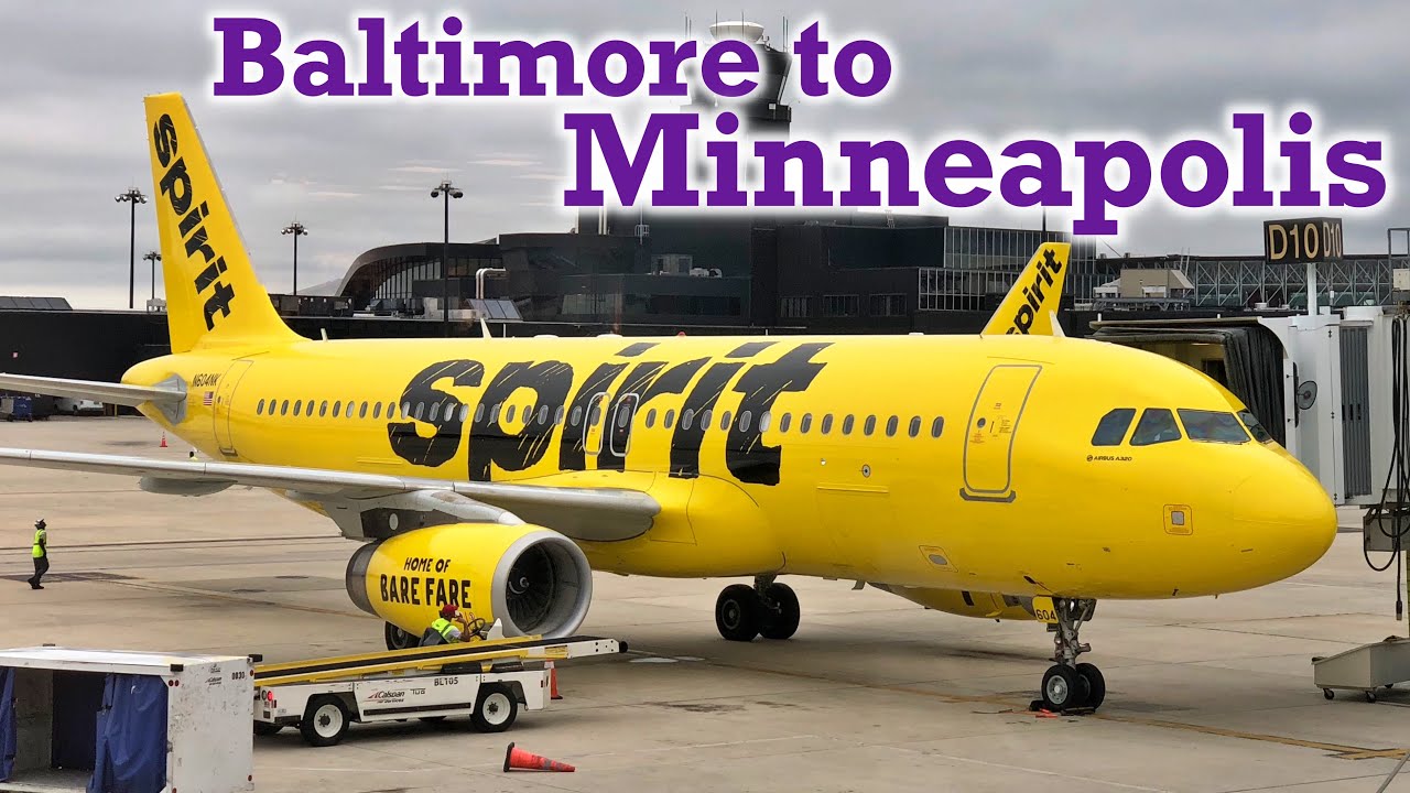 Full Flight: Spirit Airlines A320 Baltimore to Minneapolis (BWI-MSP)