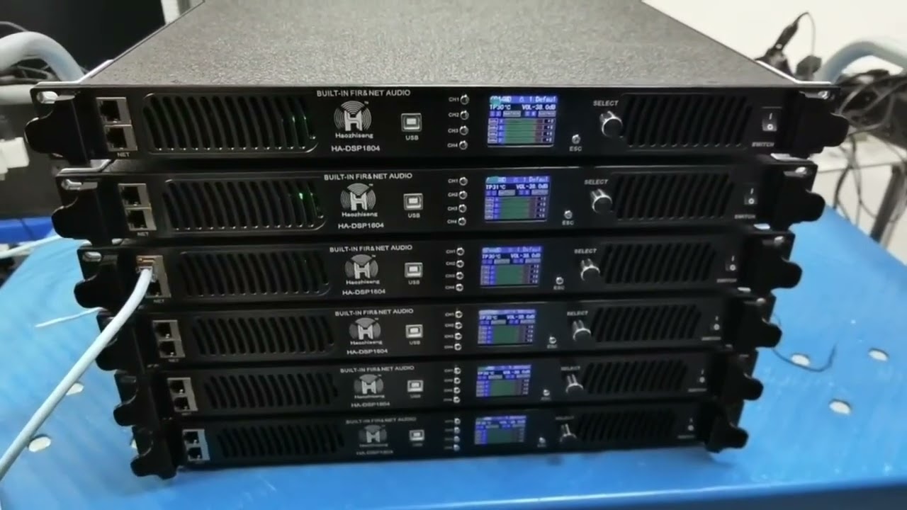 HADSP1804 4 Channel 18000W Class D Dante with FIR Pro Digital Audio Power Amplifier #poweramplifier