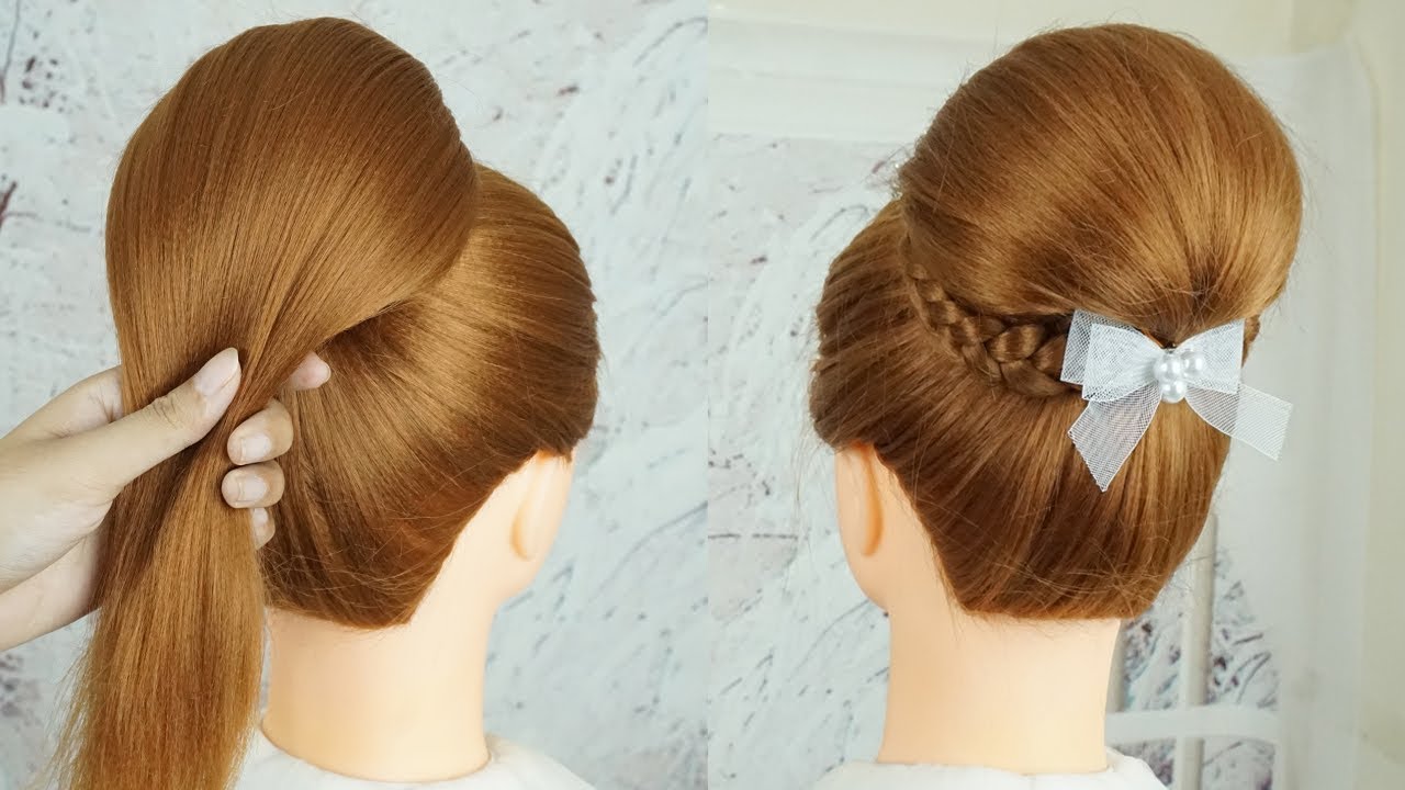 3 Minute Elegant Bun Hairstyle For Wedding & Party