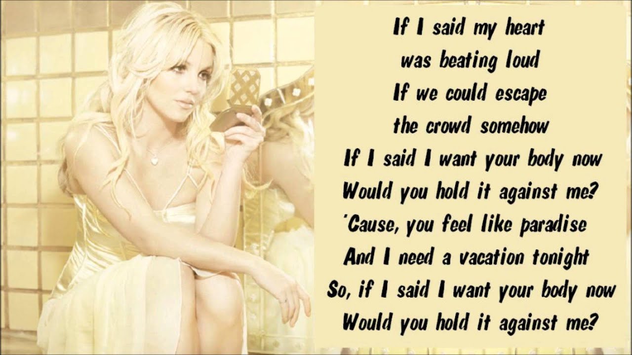 Britney Spears - Hold It Against Me Karaoke / Instrumental with lyrics on screen