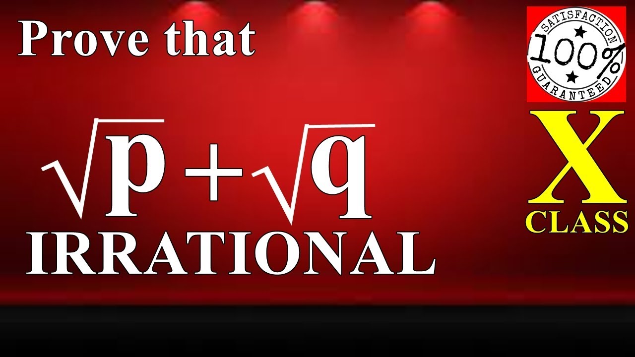 Class 10 maths chapter 1 Real Numbers  Prove that √p+√q  is irrational where p and q are prime