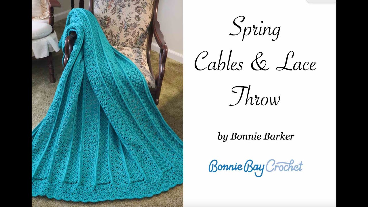 Spring Cables & Lace Throw