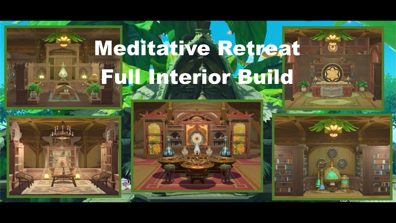 🏡Meditative Retreat Interior Build🏡 | Sumeru Genshin Impact Serenitea Pot Replica Code Showcase