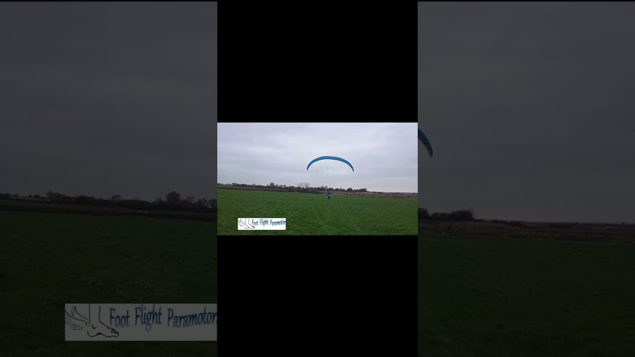 Dan's 1st Flight  on an Air Conception paramotor. Foot Flight Paramotors