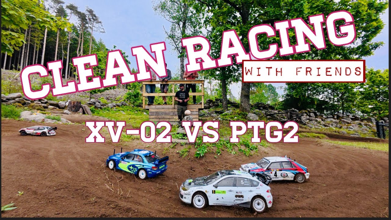 Clean racing with friends, tamiya xv-02 and lc racing ptg2
